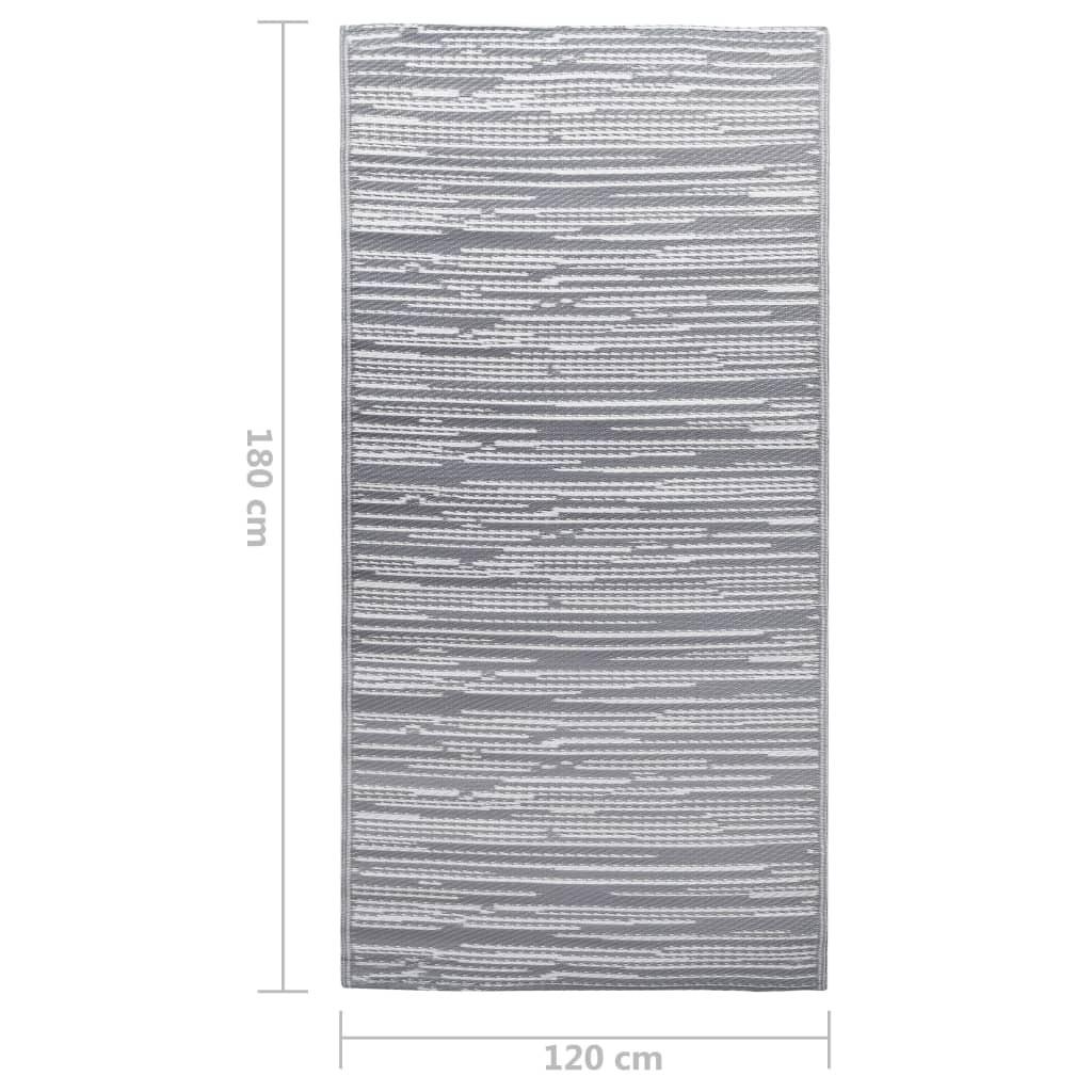 Tappeto da Esterni Grigio 120x180 cm in PP 310437