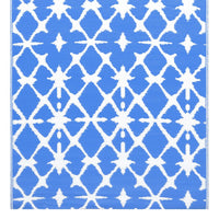 Tappeto da Esterni Blu e Bianco 120x180 cm in PP cod mxl 69318