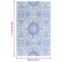 Tappeto da Esterni Blu Baby 190x290 cm in PP 310455