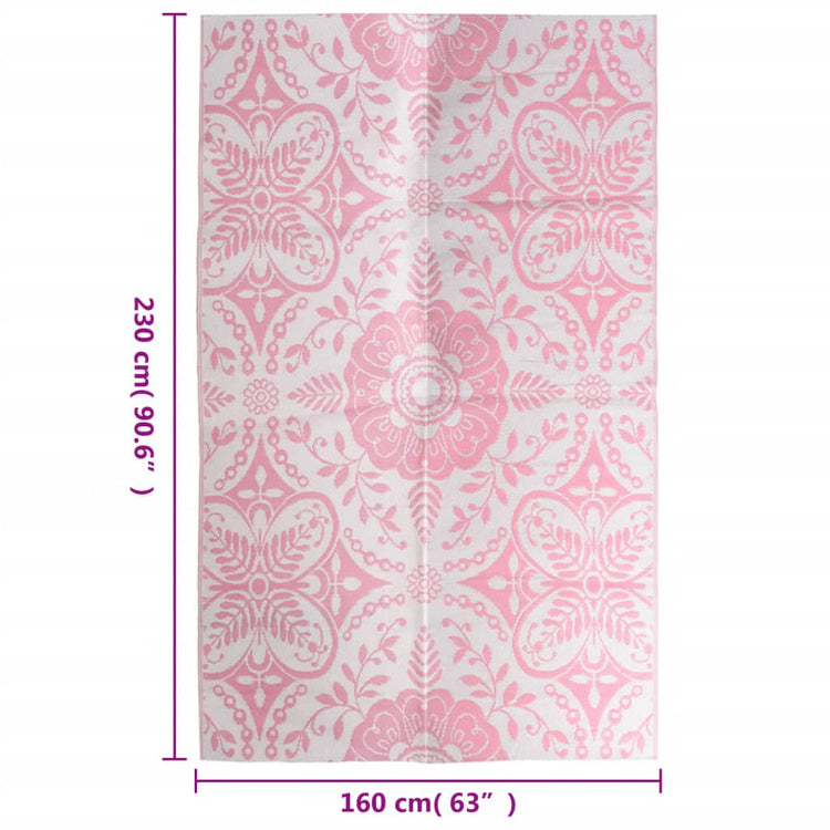 Tappeto da Esterni Rosa 160x230 cm in PP 310458