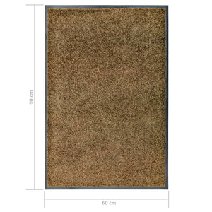 Zerbino Lavabile Marrone 60x90 cm 323434