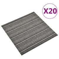 Quadrotte di Moquette 20 pz 5 m² 50x50 cm Antracite a Strisce cod mxl 41824