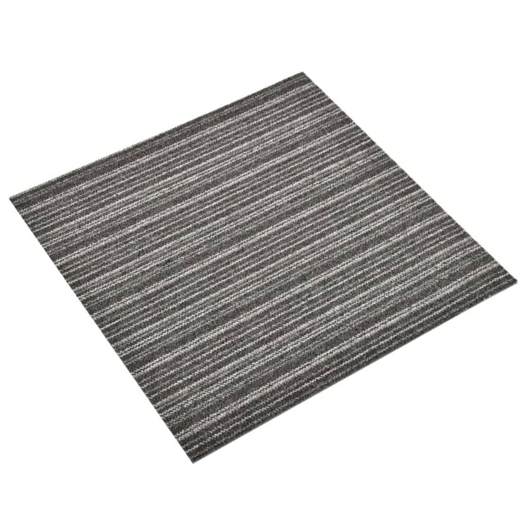 Quadrotte di Moquette 20 pz 5 m² 50x50 cm Antracite a Strisce cod mxl 41824