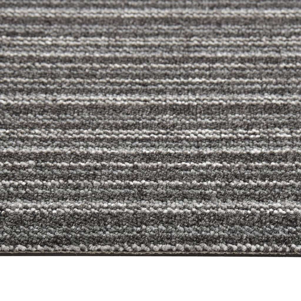 Quadrotte di Moquette 20 pz 5 m² 50x50 cm Antracite a Strisce 147308