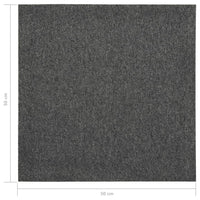 Quadrotte di Moquette 20 pz 5 m² 50x50 cm Antracite 147309