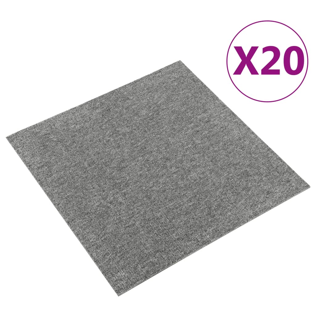 Quadrotte di Moquette 20 pz 5 m² 50x50 cm Grigie cod mxl 47818