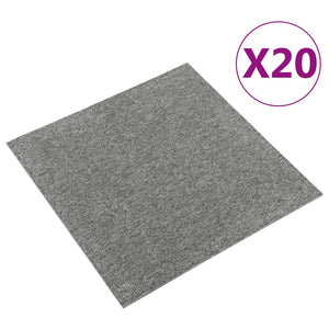 Quadrotte di Moquette 20 pz 5 m² 50x50 cm Grigie cod mxl 47818