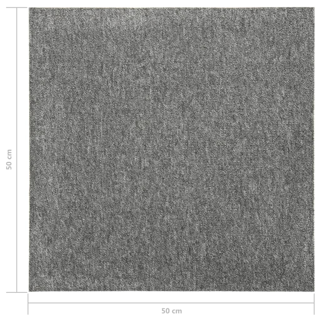 Quadrotte di Moquette 20 pz 5 m² 50x50 cm Grigie cod mxl 47818