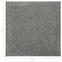 Quadrotte di Moquette 20 pz 5 m² 50x50 cm Grigie 147311