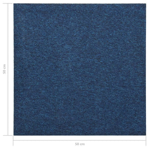 Quadrotte di Moquette 20 pz 5 m² 50x50 cm Blu Scuro 147315