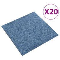 Quadrotte di Moquette 20 pz 5 m² 50x50 cm Blu 147316