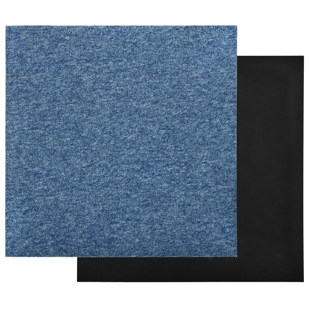 Quadrotte di Moquette 20 pz 5 m² 50x50 cm Blu 147316