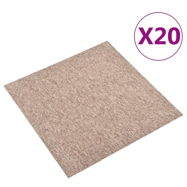 Quadrotte di Moquette 20 pz 5 m² 50x50 cm Beige 147318