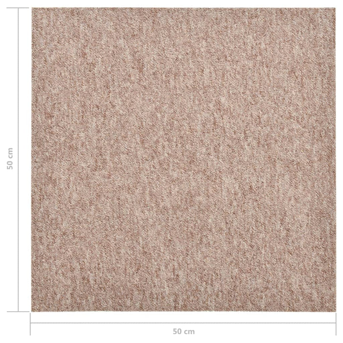 Quadrotte di Moquette 20 pz 5 m² 50x50 cm Beige 147318