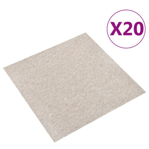 Quadrotte di Moquette 20 pz 5 m² 50x50 cm Beige Chiaro 147319