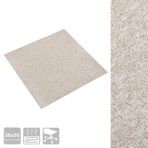 Quadrotte di Moquette 20 pz 5 m² 50x50 cm Beige Chiaro 147319