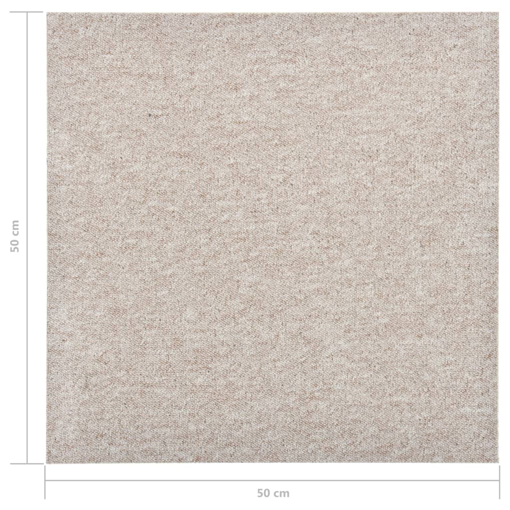 Quadrotte di Moquette 20 pz 5 m² 50x50 cm Beige Chiaro 147319