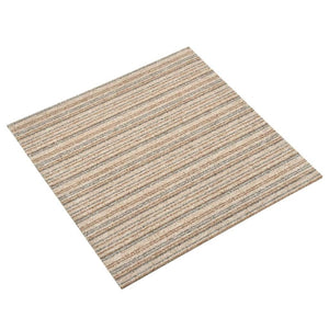 Quadrotte di Moquette 20 pz 5 m² 50x50 cm Beige a Strisce