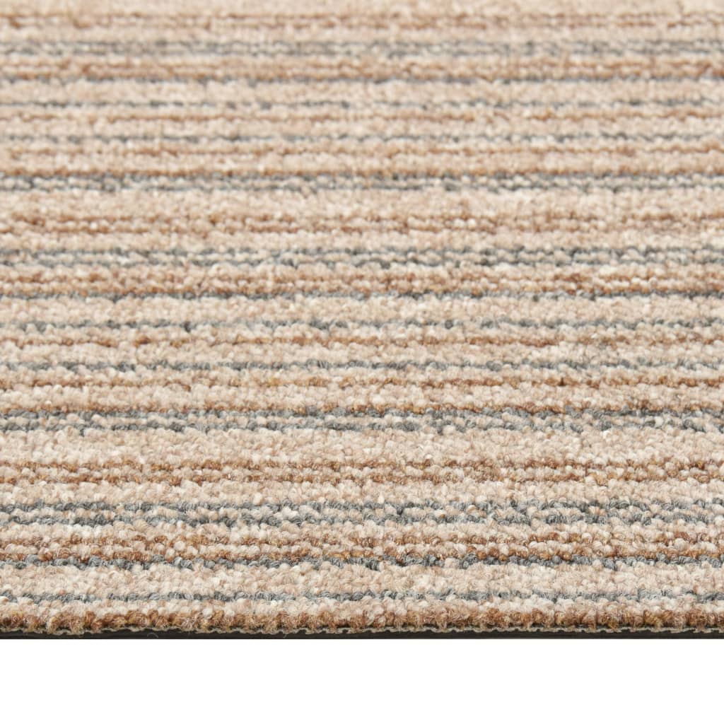 Quadrotte di Moquette 20 pz 5 m² 50x50 cm Beige a Strisce