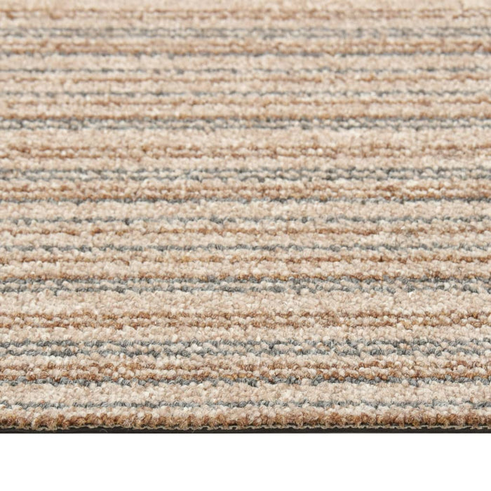 Quadrotte di Moquette 20 pz 5 m² 50x50 cm Beige a Strisce