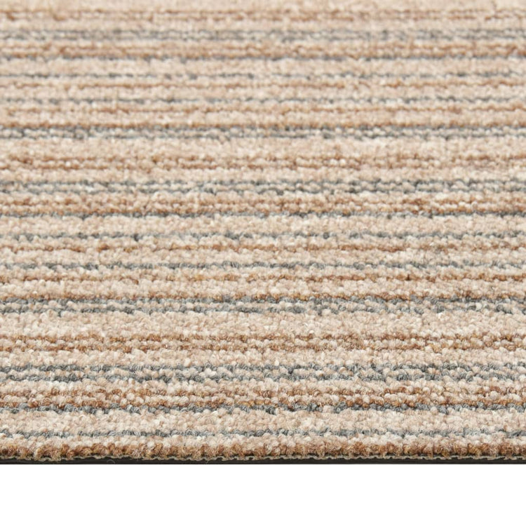 Quadrotte di Moquette 20 pz 5 m² 50x50 cm Beige a Strisce 147320