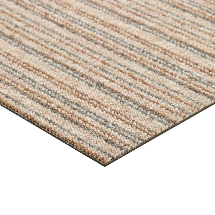 Quadrotte di Moquette 20 pz 5 m² 50x50 cm Beige a Strisce 147320