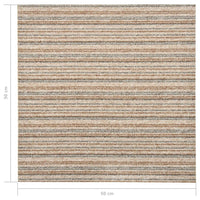 Quadrotte di Moquette 20 pz 5 m² 50x50 cm Beige a Strisce