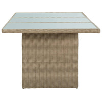 Tavolo da Giardino Marrone 200x100x74 cm in Vetro e Polyrattan cod mxl 34445