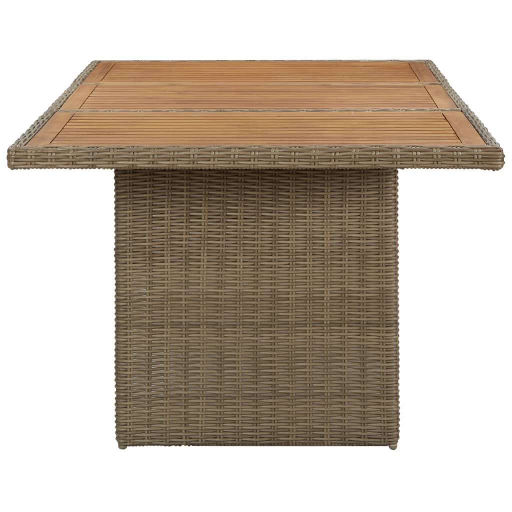 Tavolo da Giardino Marrone 200x100x74 cm in Polyrattan cod mxl 52214