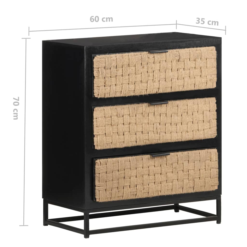 Credenza 60x35x70 cm in Legno Massello di Mango cod mxl 27160