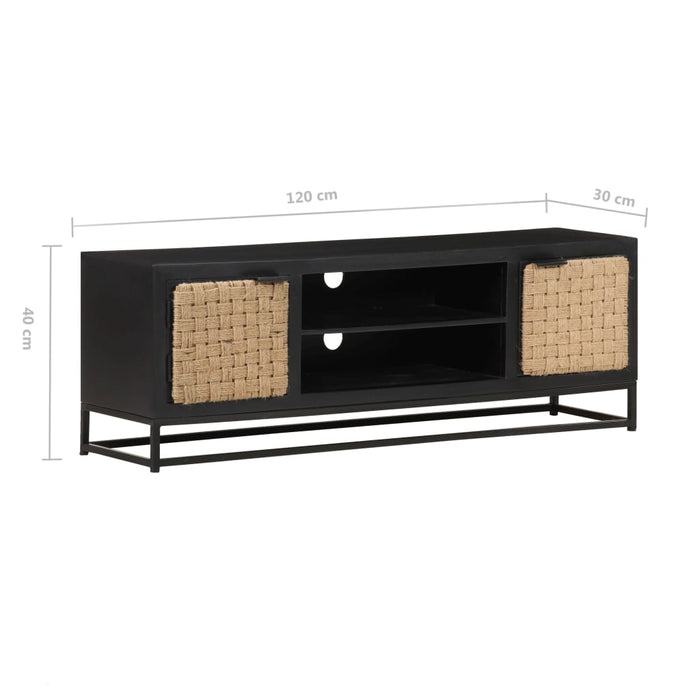 Mobile Porta TV 120x30x40 cm in Legno Massello di Mango cod mxl 27544