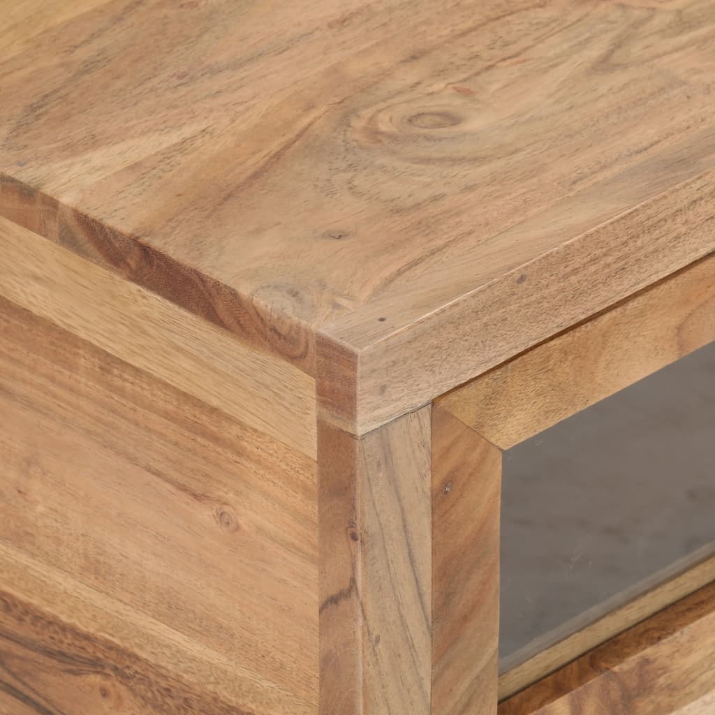 Tavolino da Salotto 90x60x40 cm in Legno Massello di Acacia 