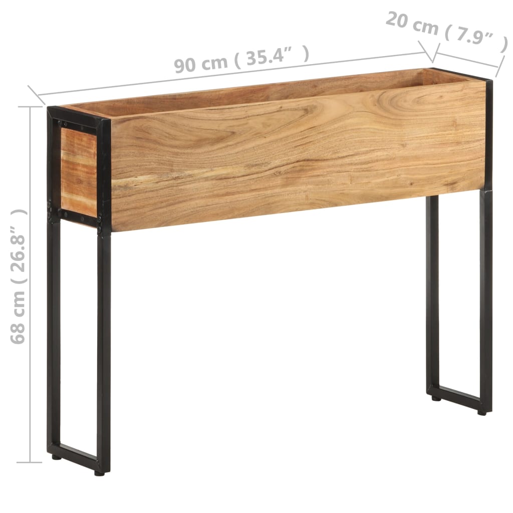 Fioriera 90x20x68 cm in Legno Massello di Acacia 321939