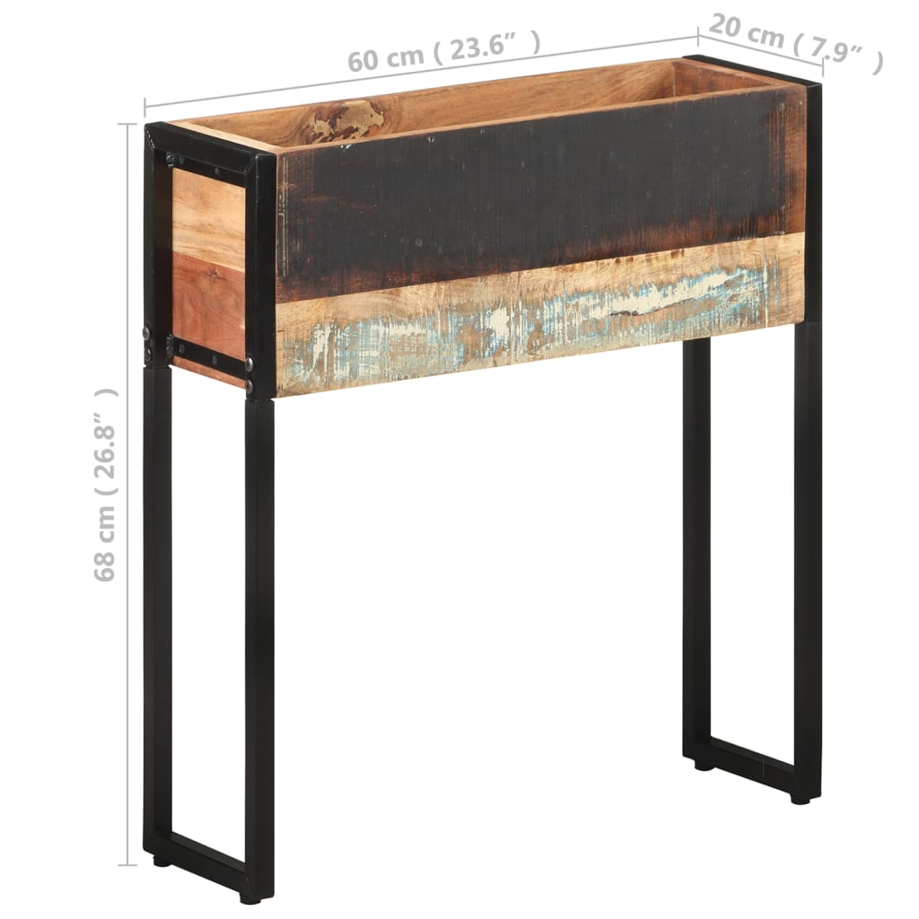 Fioriera 60x20x68 cm in Legno Massello di Recupero cod mxl 66817