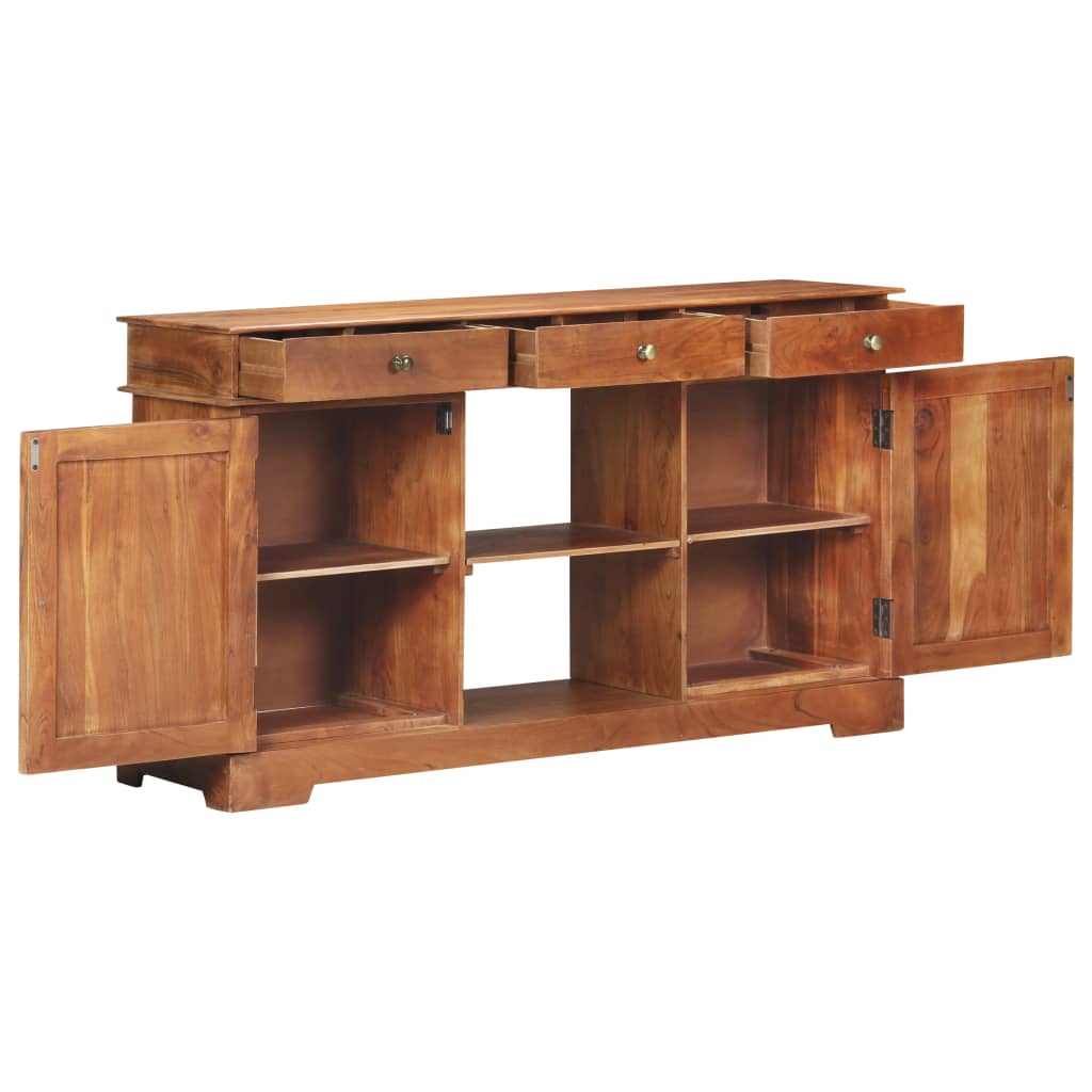 Credenza 135x35x75 cm in Legno Massello di Acacia