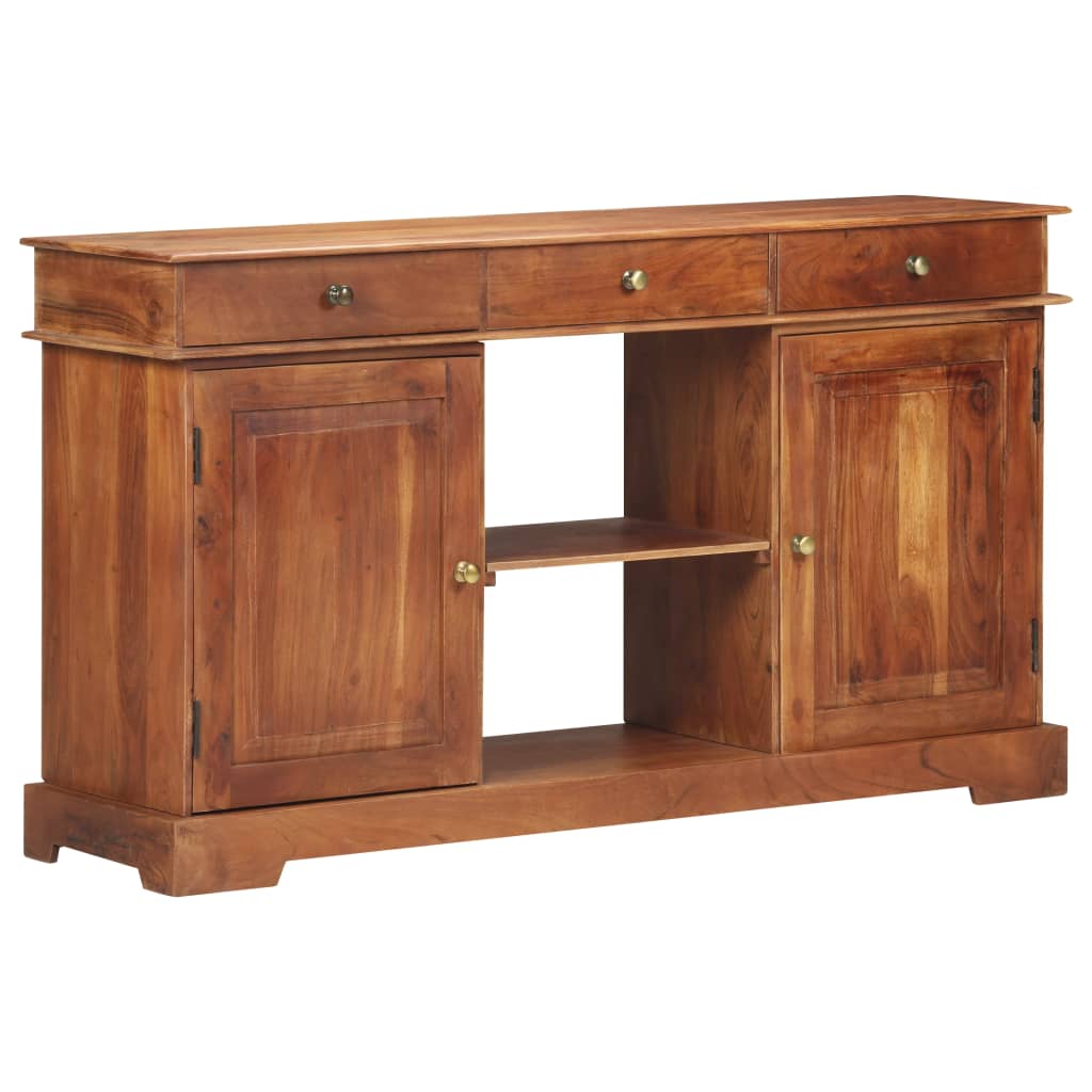 Credenza 135x35x75 cm in Legno Massello di Acacia