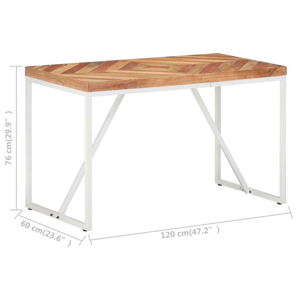 Tavolo da Pranzo 120x60x76 cm Legno Massello di Acacia e Mango