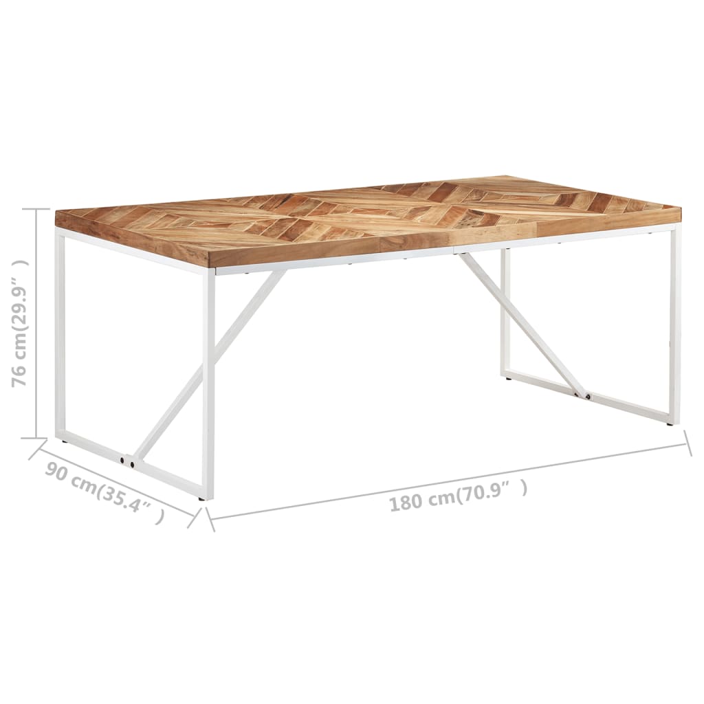 Tavolo da Pranzo 180x90x76 cm Legno Massello di Acacia e Mango cod mxl 27120