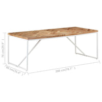 Tavolo da Pranzo 200x90x76 cm Legno Massello di Acacia e Mango 323553