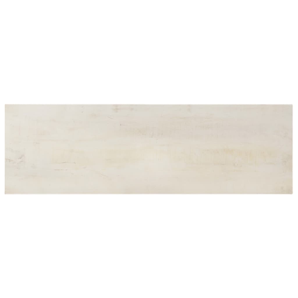 Tavolo Consolle Bianco 115x35x77 cm in Legno di Mango Grezzo 323556