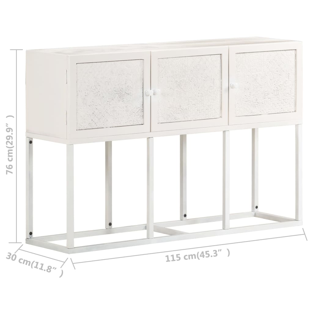 Credenza 115x30x76 cm in Legno Massello di Mango cod mxl 26163