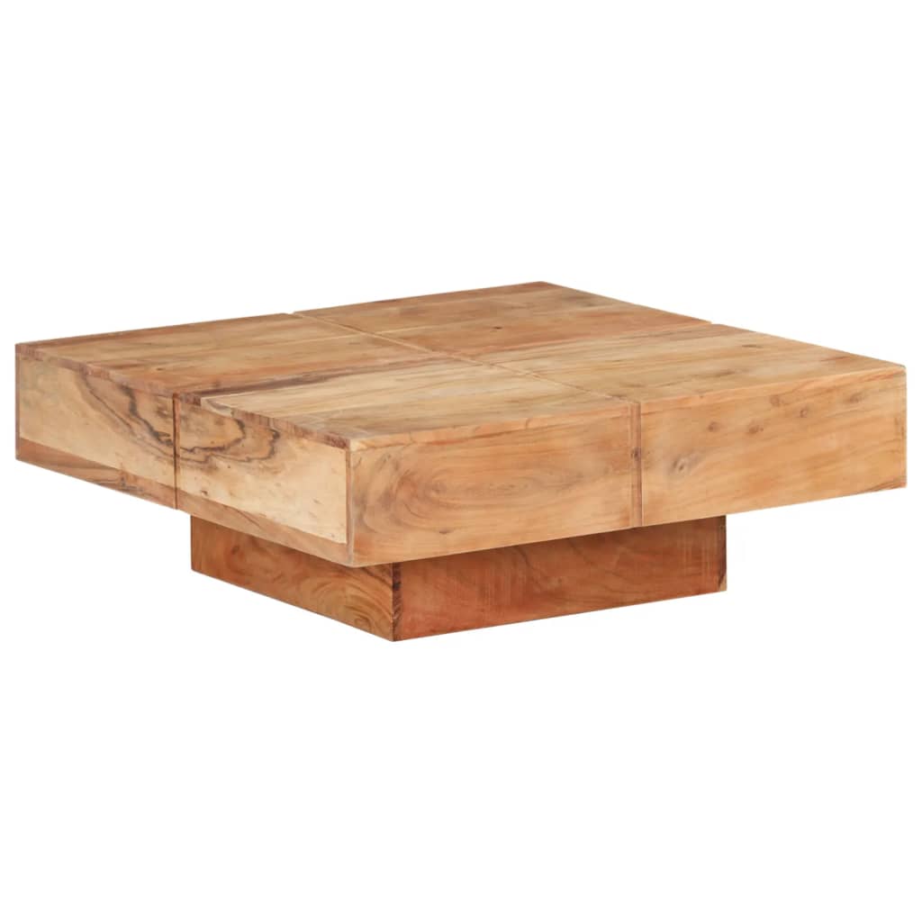 Tavolino da Caffè 80x80x28 cm in Legno Massello di Acacia 323593