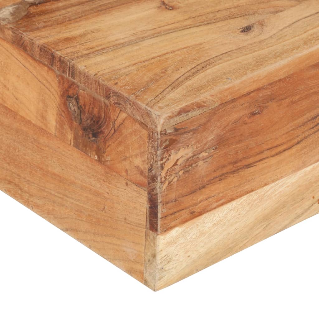 Tavolino da Caffè 80x80x28 cm in Legno Massello di Acacia 323593