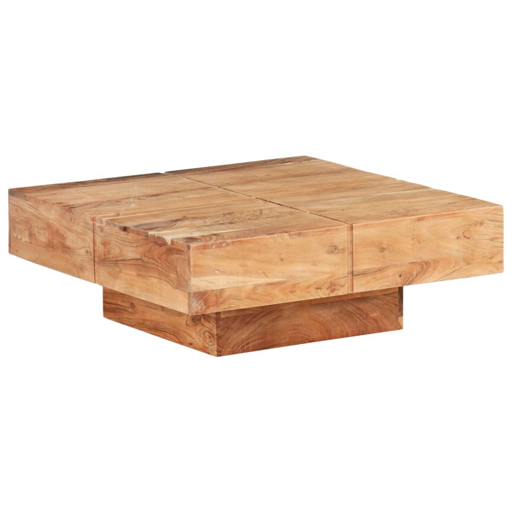 Tavolino da Caffè 80x80x28 cm in Legno Massello di Acacia 323593