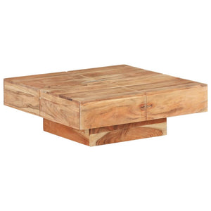 Tavolino da Caffè 80x80x28 cm in Legno Massello di Acacia 323593