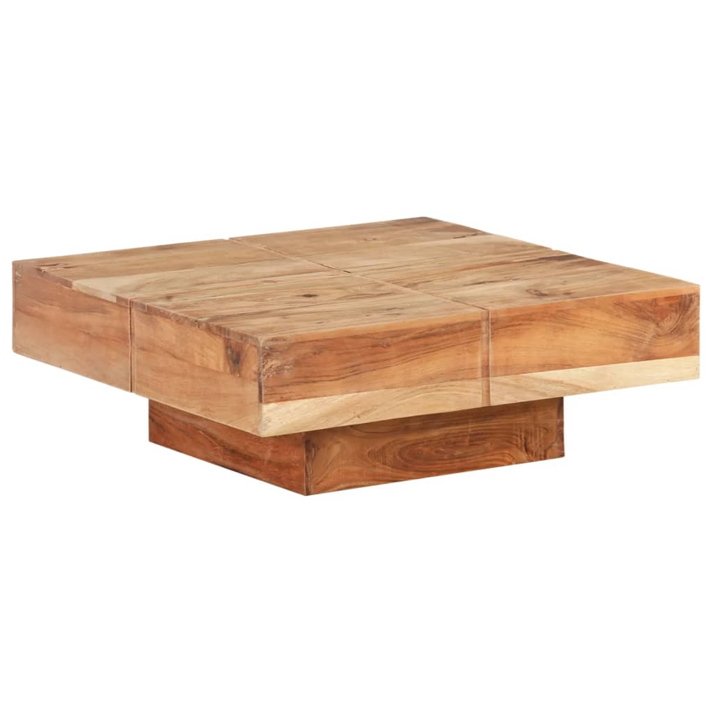 Tavolino da Caffè 80x80x28 cm in Legno Massello di Acacia 323593