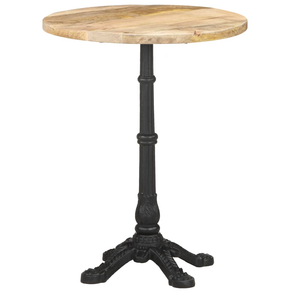 Tavolino da Bistrot Ø60x76 cm in Legno di Mango Grezzo 321087