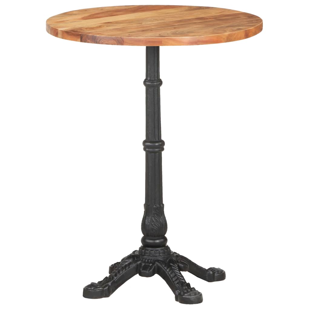 Tavolino da Bistrot Ø60x76 cm in Legno Massello di Acacia 321088