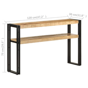 Tavolo Consolle 120x30x75 cm in Legno di Mango Grezzo cod mxl 54676