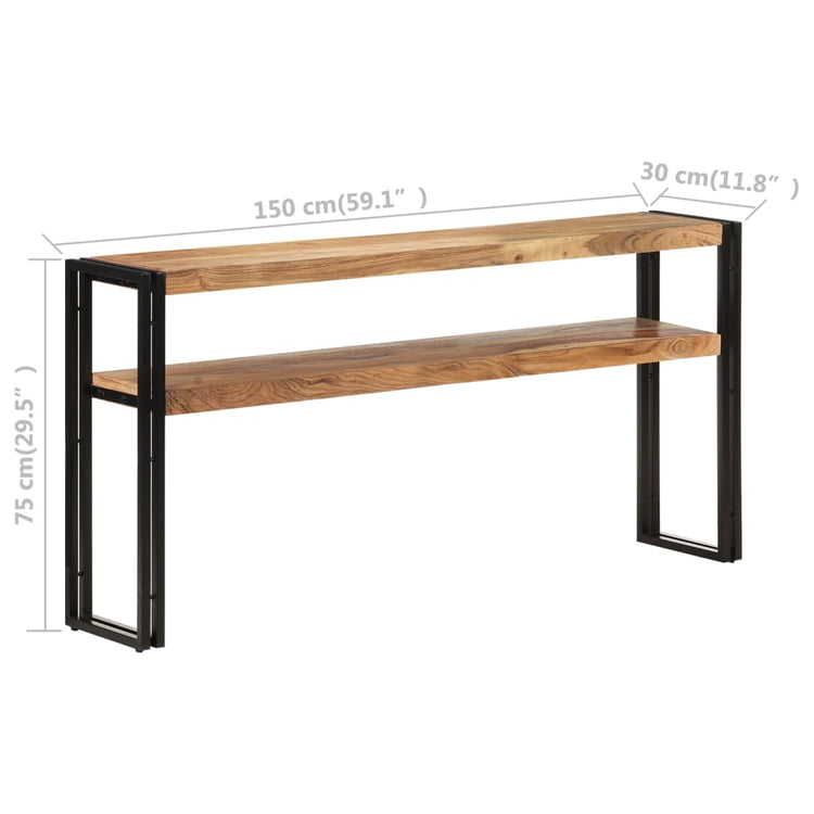 Tavolo Consolle 150x30x75 cm in Legno Massello di Acacia 321103